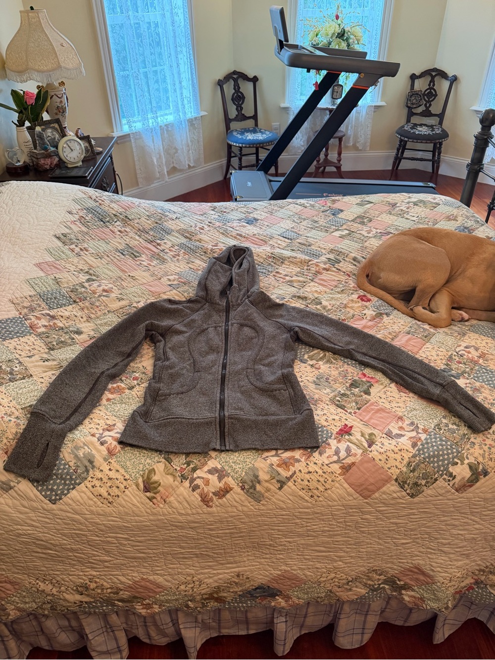 LULULEMON SCUBA HEAVYWEIGHT FULL ZIP HOODY JACKET SIZE 4 GRAY